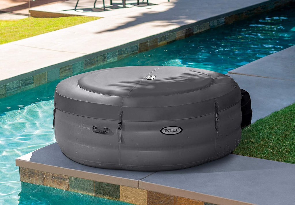 Simple Spa 28482EX –  idromassaggio gonfiabile, 4 posti, grigio, diametro 196 x 66 cm