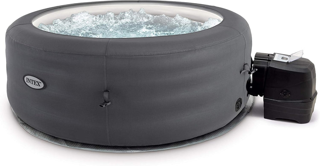 Simple Spa 28482EX –  idromassaggio gonfiabile, 4 posti, grigio, diametro 196 x 66 cm