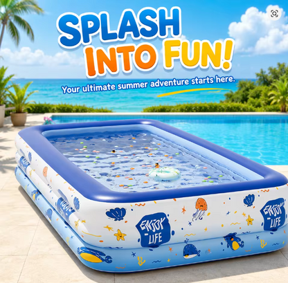 Children's swimming pool, diameter 90/120/160 cm inflatable and foldable outdoor large-size children's paddling pool summer pet