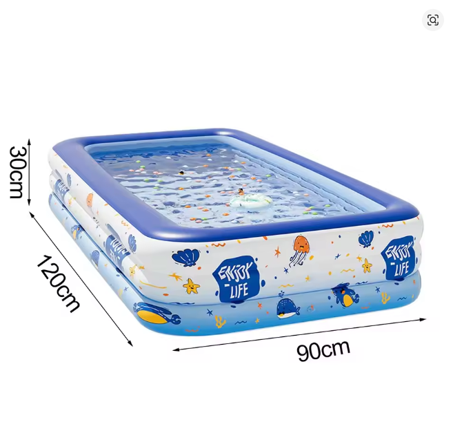Children's swimming pool, diameter 90/120/160 cm inflatable and foldable outdoor large-size children's paddling pool summer pet